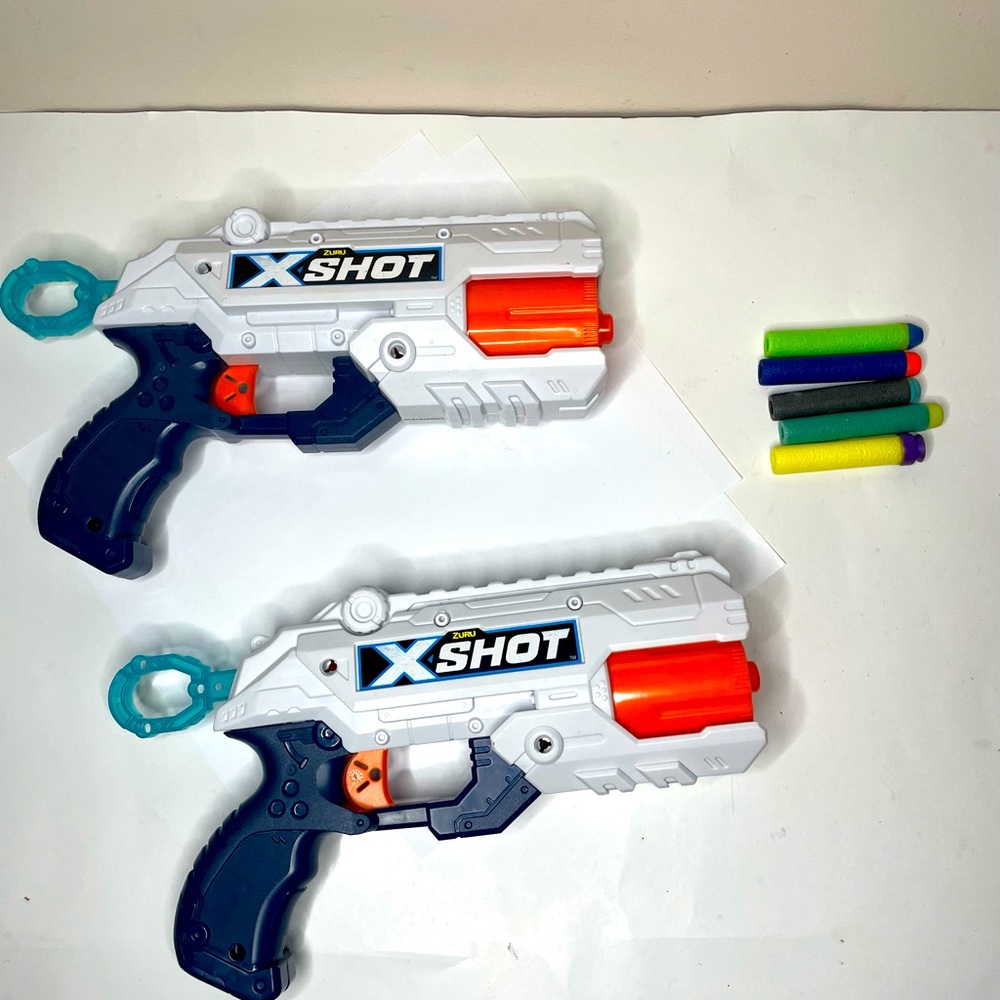 2 Zuru XShot Nerf style Toy Guns
